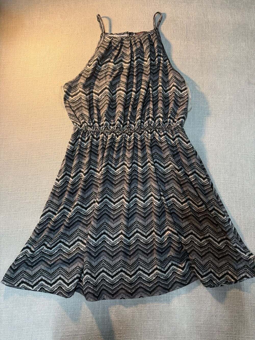 Sheila Rose Black Geo Print Sleeveless Dress